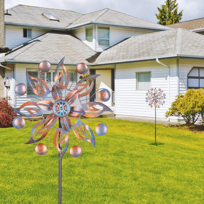 VEWOGARDEN 2PCS Metal Wind Spinners, Waterproof Wind Sculptures & Spinners Small Garden Art Outdoor