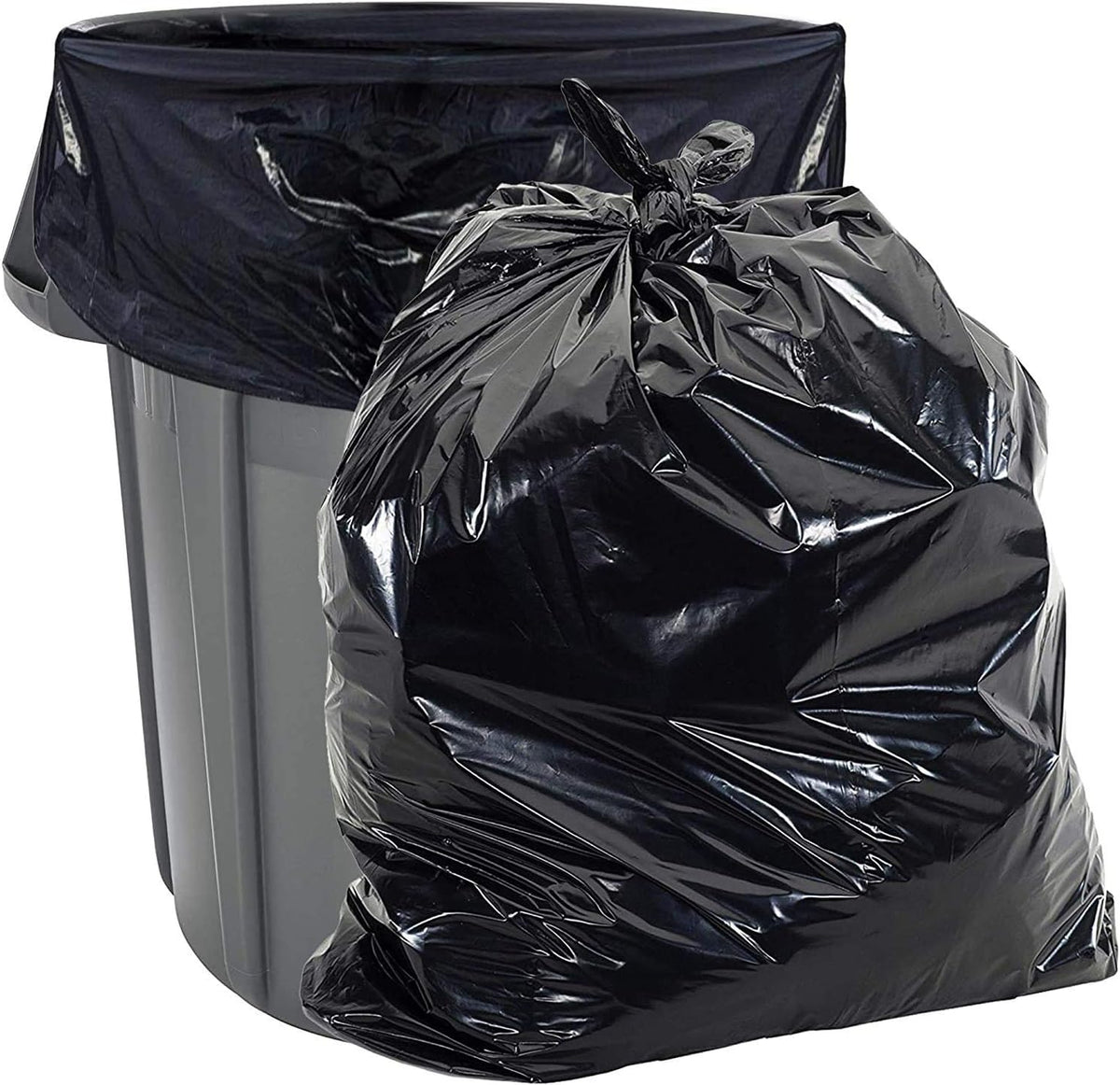 Aluf Plastics 40-45 Gallon Trash Bags (2 MIL - Pack of 50) 40" x 46" - Large Heavy Duty Can Liners