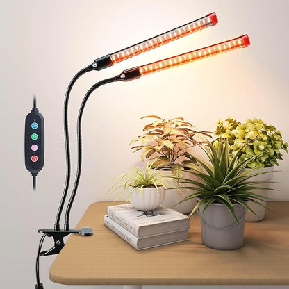 Clip Grow Lights for Seed Starting Seedlings with Timer, Enough Bright 18 Watt Power Home Plug, Not