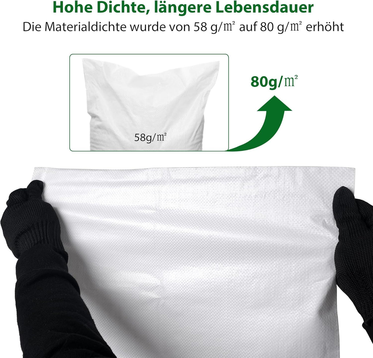 20 Pack Heavy Duty Sand Bags, (20" X 30"), Used for Flooding, Builders, Garden Waste, Grain Storage