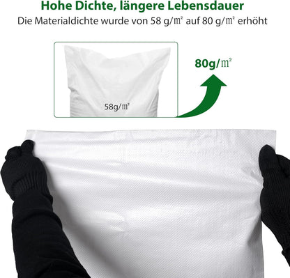 20 Pack Heavy Duty Sand Bags, (20" X 30"), Used for Flooding, Builders, Garden Waste, Grain Storage