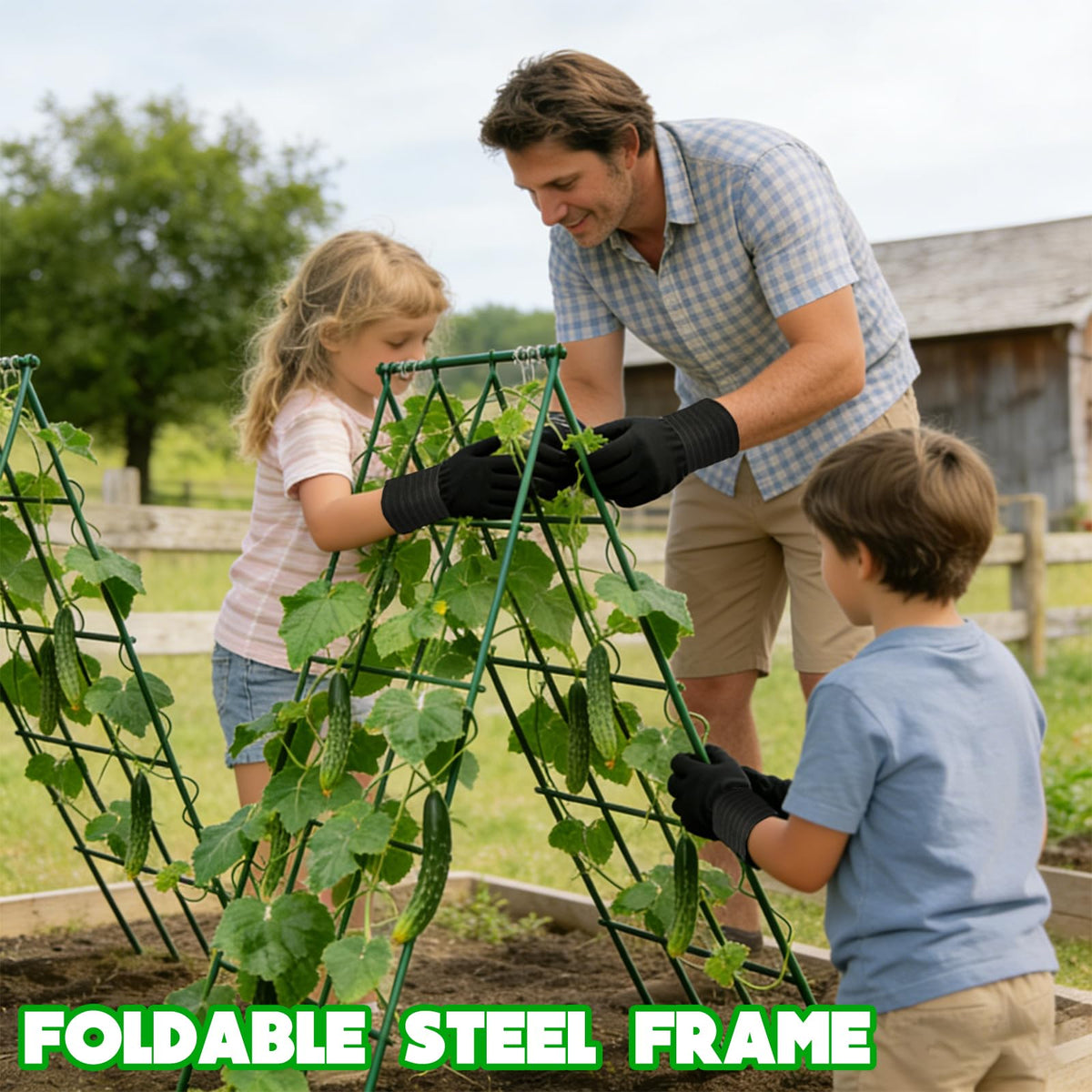 Heavy Duty Cucumber Trellis,2 Pack,No AssemblyGarden Trellis for Climbing Plants Outdoor,Cucumber