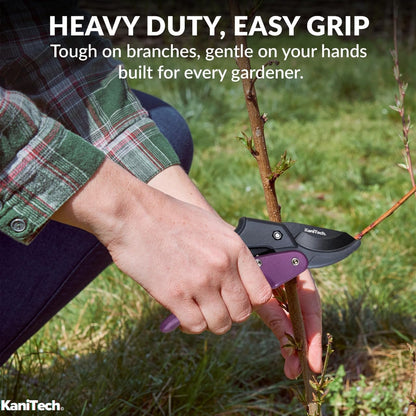 Pruning Shears for Gardening with Gloves - Heavy Duty Garden Shears, Aluminum Hand Pruners with TPR