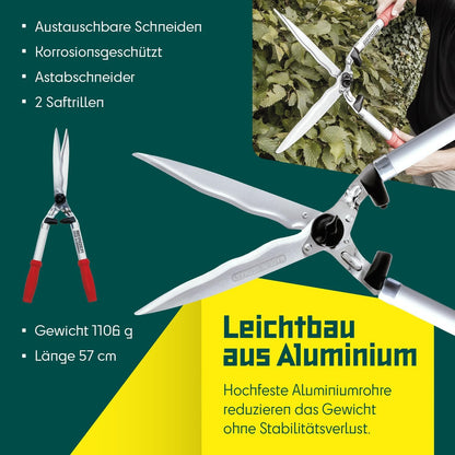 Berger hedge shear comfort 4595 with serrated blades and damper, length 57 cm