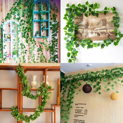 Unilove 84 feet 12 Pack Fake Vines Artificial Ivy Leaves Plants Hanging Greenery Plant Garland for
