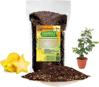 GARDENERA Premium Carambola Potting Soil Mix - Perfect Balance of Nutrients, Drainage, and Aeration