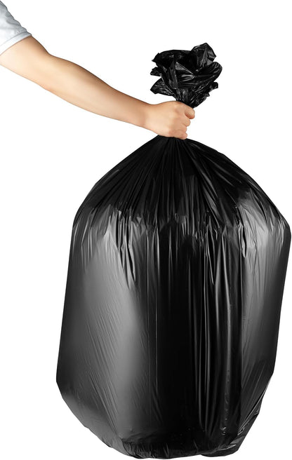 55-60 Gallon Trash Bags Heavy Duty - Bulk 150 Pack Large Garbage Bags - Big Black Commercial Trash