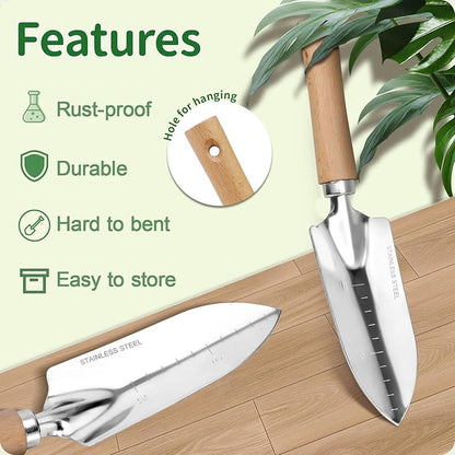 Garden Tool Set, 3 Pieces Gardening Kit with Garden Plant Twist Tie and Plastic Plant Tag