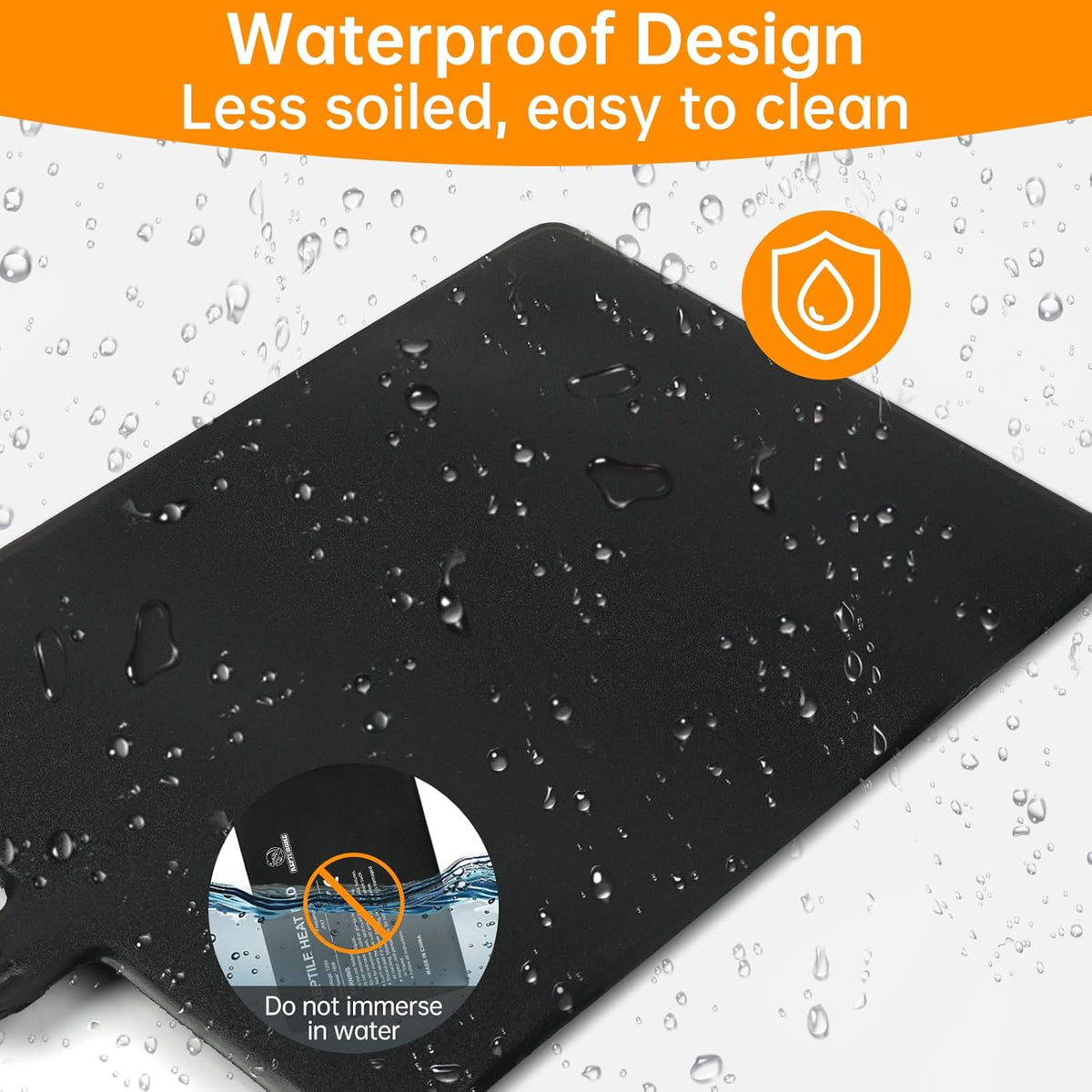 Reptile Heat Pad with Digital Thermostat, Under Tank Terrrarium Heat Mat 24W 8 * 18 Inch