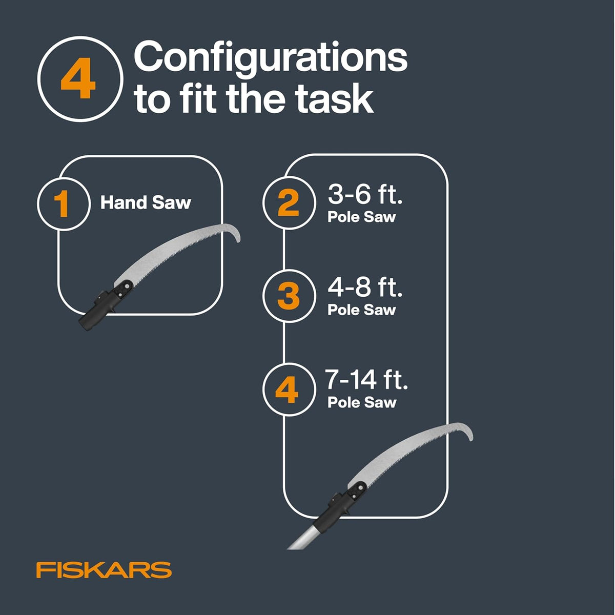 Fiskars XtendControl Extendable Tree Pruner (14 ft), Adjustable Branch Trimmer with 15" X2 Hook