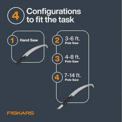 Fiskars XtendControl Extendable Tree Pruner (14 ft), Adjustable Branch Trimmer with 15" X2 Hook