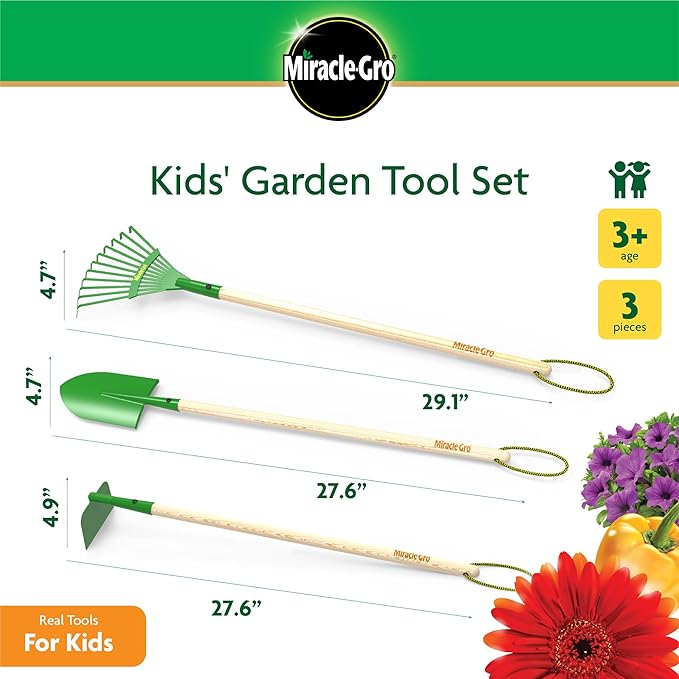 Red Toolbox Miracle-GRO Set 3 pcs - Long Garden Tools