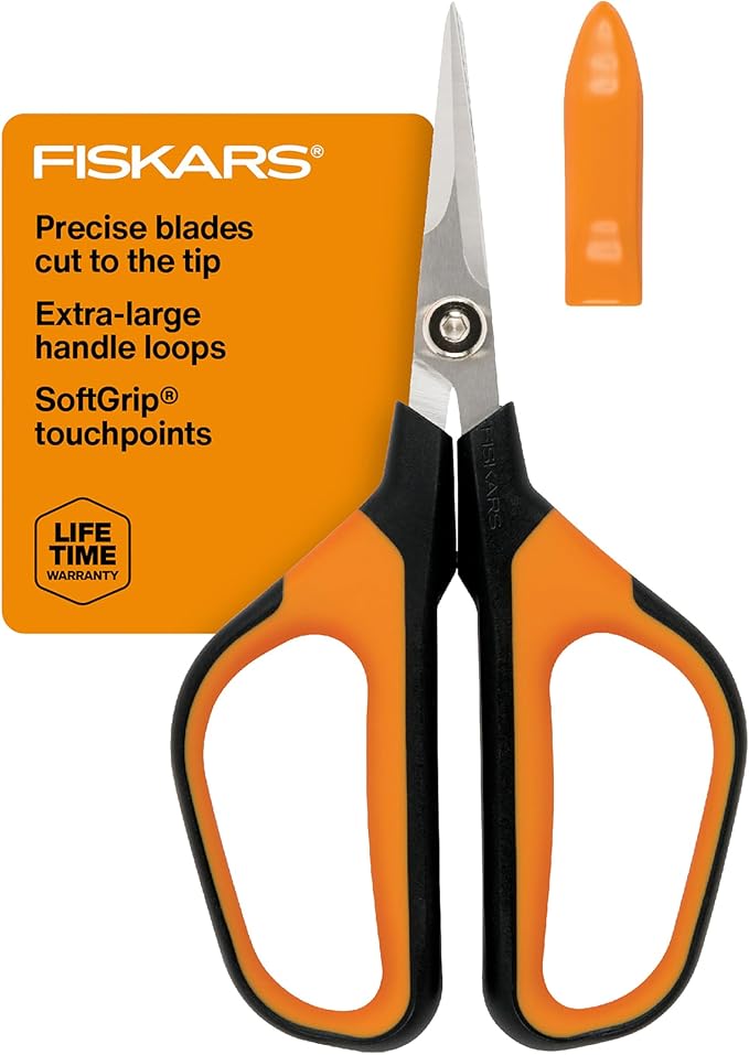 Fiskars Comfort Loop Pruning Snips, Garden Gifts for Women, Extra Large SoftGrip Handle, Yard and