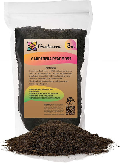 Premium Natural Sphagnum Peat Moss - Gardening Soil Amendment and Carnivorous Plant Soil Media by
