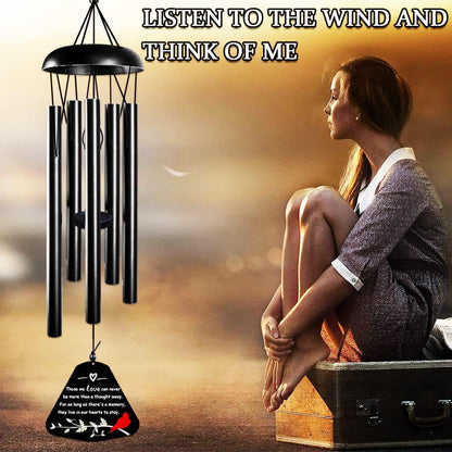 Sympathy Wind Chimes for Loss of Loved One, 30'' Cardinal Wind Chimes for Outside, Bereavement Gift
