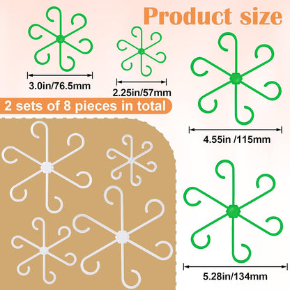 8PCS Plant Stem Support, 4 Sizes Climbing Houseplant Stem Holders, Plastic Reusable Flower Trellis
