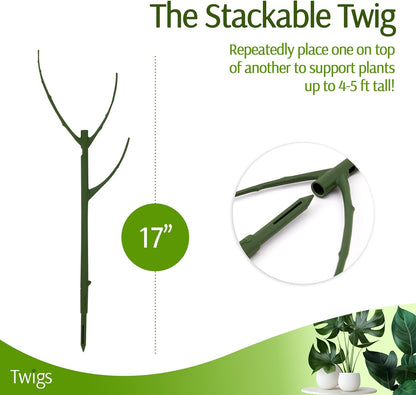 Stackable Plant Support Stakes, Stem Holder Structure for Indoor & Outdoor Use, Garden Accessories