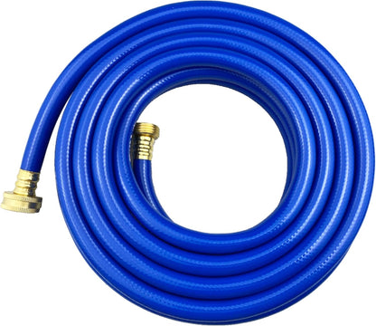 PVC Garden Hose 1/2 Inch Green Heavy Duty Water Hose with Solid Brass Fittings,No Leaking