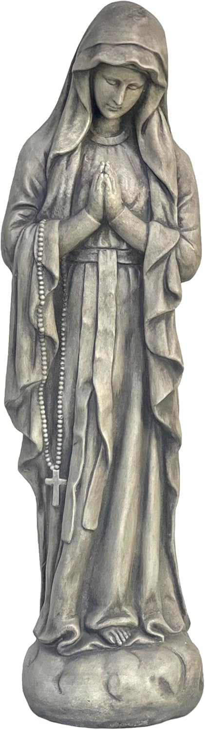 Galt International Virgin Mary Praying Blessed Mother Garden Statue 32" Religious Resin Statue Holy