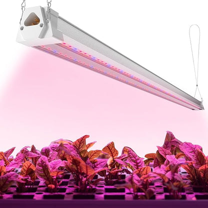 FREELICHT 1 Pack 4FT LED Grow Light, 40W (250W Equivalent), Red Blue (660nm+460nm) Full Spectrum