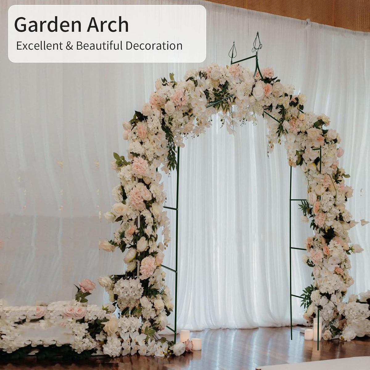 8.3 Ft H x 4.6 Ft W Metal Pergola Arbor for Various Climbing Plant Wedding Garden Arch Bridal Party