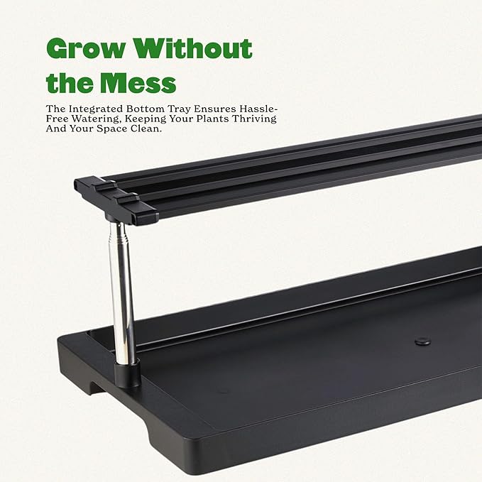 Epic Gardening Seed Starting Grow Light - Full-Spectrum LED with Adjustable Height & Integrated