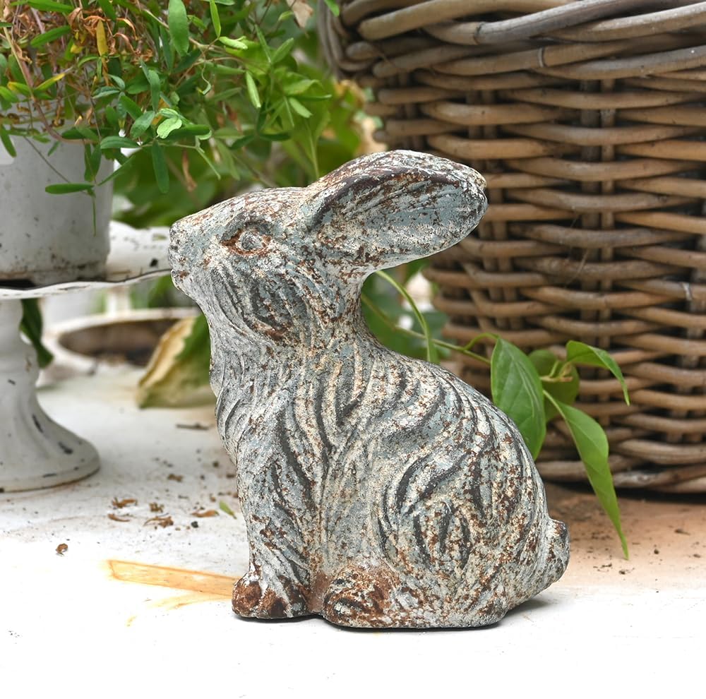 All Chic Bunny Decor Garden Statue Cement Rabbit Statue for Home Garden Indoor Outdoor Statues for