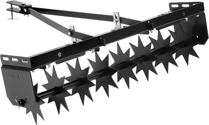 32" Tow Behind Spike Aerator Tool W/ 8 Spikes, Hitch Pin Attach to Lawn Tractor, Most ZTRs, ATVs