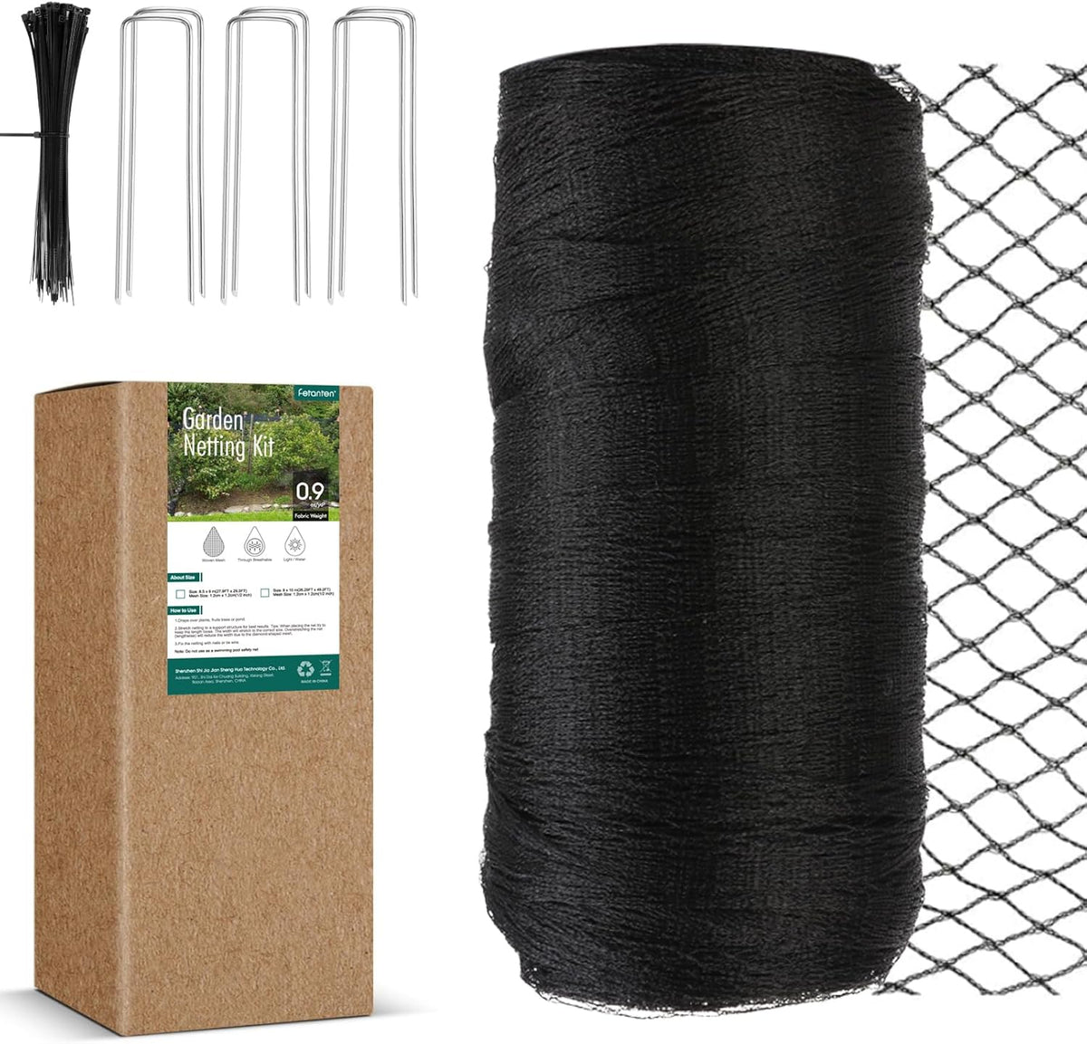 Bird Netting for Garden, Fetanten 26 x 50 FT Netting for Garden Protection Vegetables Fruit Trees