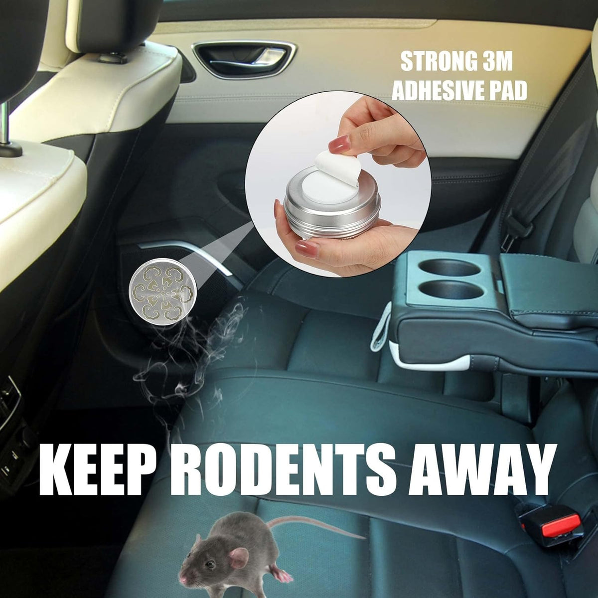Peppermint Oil to Repel Mice and Rats, 4 Pack for Car Engines, Mouse Repellent Keeping Rodents Out