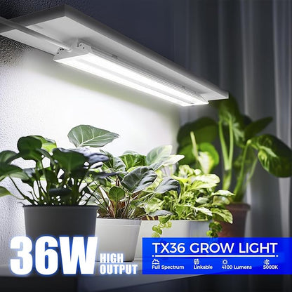 Barrina TX36 2FT Grow Light for Indoor Plants, 36W(200W Equivalent), High PPFD, 5000K Daylight Full