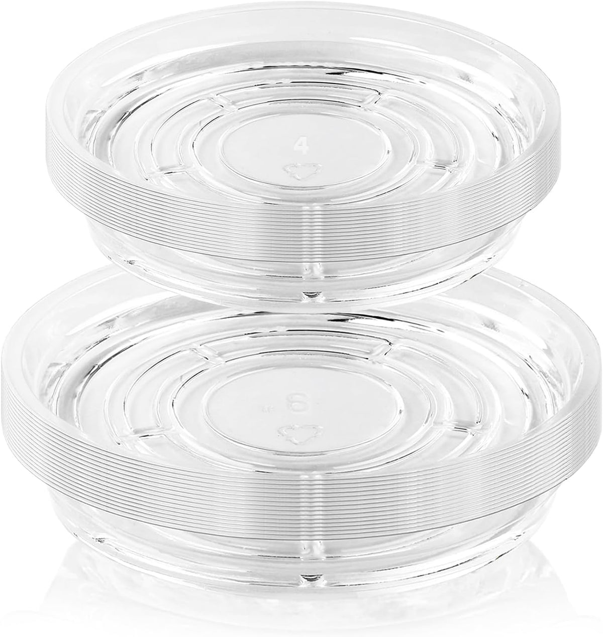 30 Pack Clear Plant Saucers for Indoors (4 6 Inch) Flower Pot Saucers for Potted Plants Plate Set