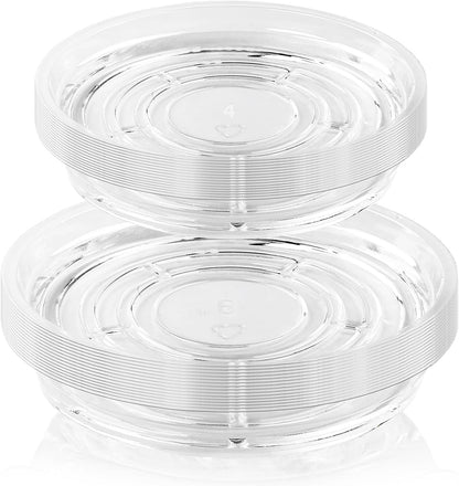 30 Pack Clear Plant Saucers for Indoors (4 6 Inch) Flower Pot Saucers for Potted Plants Plate Set