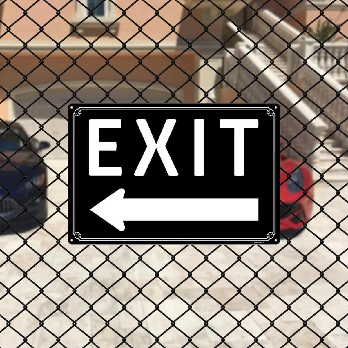 8x12"Exit Sign with Right Arrow - High-Intensity Aluminum Parking Lot Sign, Weatherproof &