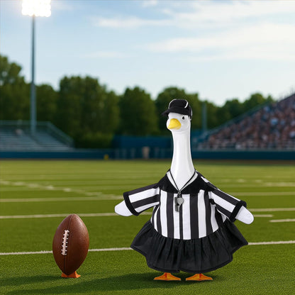 3 Pcs/Set Referee Porch Goose Outfits, Lawn Goose Statue Women Referees Costume, Garden Goose