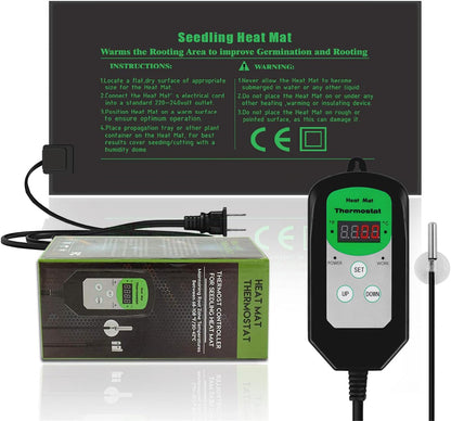 Seedling Heat Mat with Thermostat 40-108 Degrees Fahrenheit Warming Pad, Warm Hydroponic Heating