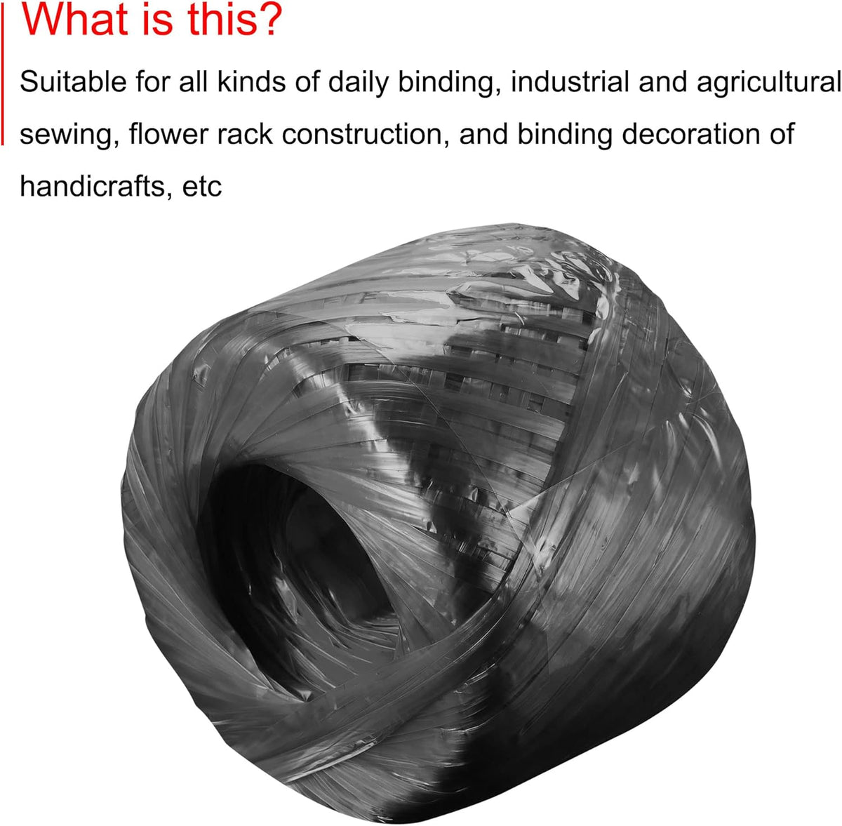 MECCANIXITY Polyester Nylon Plastic Rope Twine Household Bundled for Packing Gardening Craft,150m