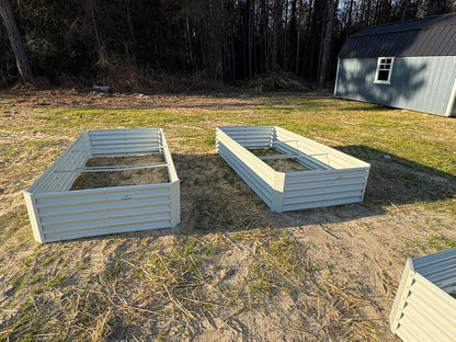 A ANLEOLIFE 8-Pack 8X4X1.5ft & 74x74x18 in Deep Root Galvanized Raised Garden Beds Outdoor for
