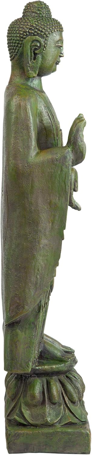 Design Toscano Enlightened One Asian Decor Indoor/Outdoor Garden Statue, 12 inches Wide, 40 inches