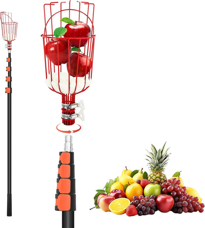 SAN LIKE Fruit Picker Tool 18FT Telescoping Fruit Picker Pole, Easy to Assemble Twist-On Apple