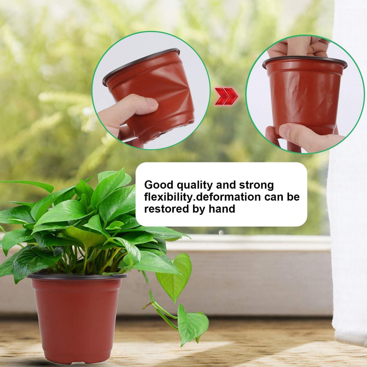 Augshy 250-Pack 4 Inch Plant Nursery Pots Seed Starting Pots Containers with 300 Labels for Indoor