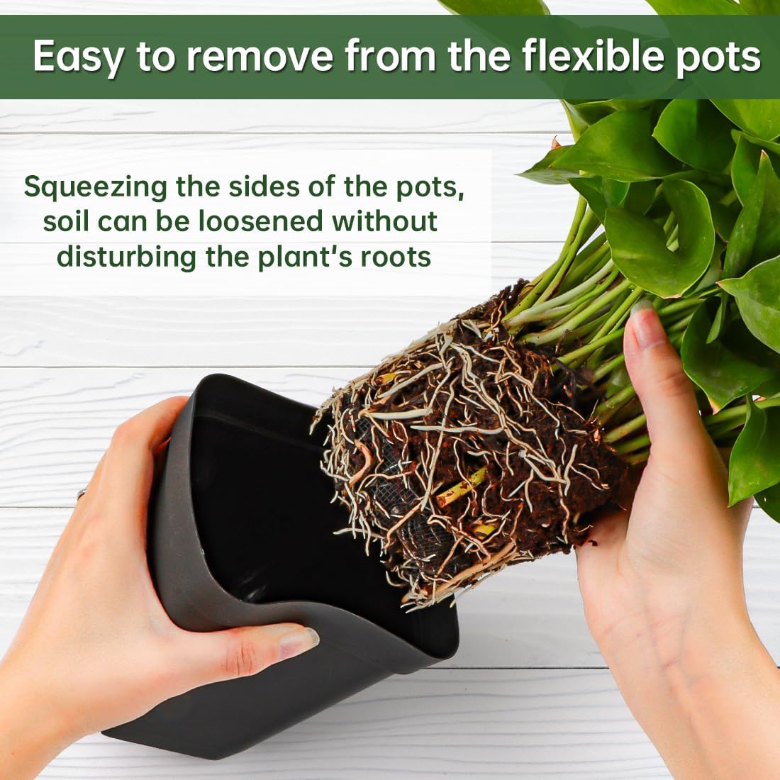 80 Pcs Nursery Pots 4 Inch, Plastic Seed Starting Pot with Drainage Holes, Sturdy Seedling pots for