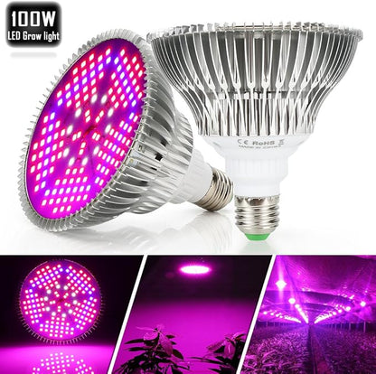 100W Led Grow Light Bulb Full Spectrum,Plant Light Bulb with 150 LEDs for Indoor Plants,E26/E27