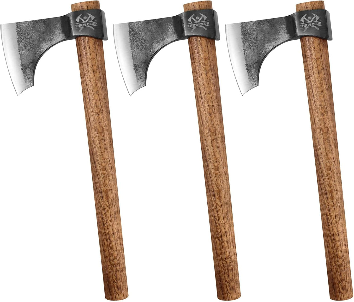 Throwing Axe Set, 16.5" Throwing Tomahawk with 1065 High Carbon Steel & Wooden Handle, Perfect for