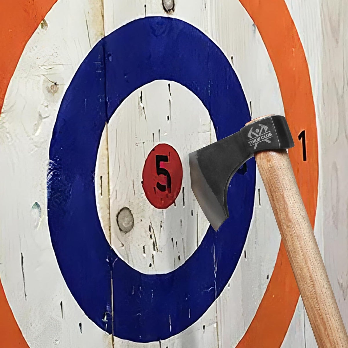 Throwing Axe Set, 2 Pack 18.9" Throwing Axes and Tomahawks with 1065 High Carbon Steel & Hickory