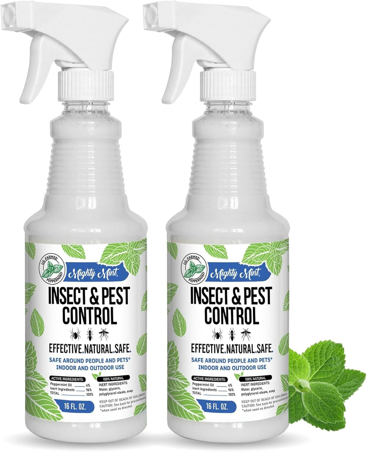 Mighty Mint Peppermint Oil Insect Repellent Spray – Natural Indoor & Outdoor Bug Control for