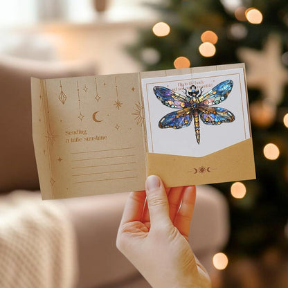 Boho Dragonfly Acrylic Suncatcher Stained Glass Effect Window Car Hanging Christmas Ornament Indoor