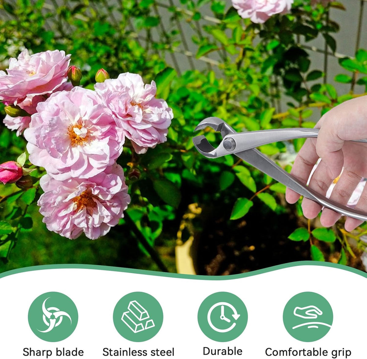 Bonsai Branch Cutter, 7in(180mm) Stainless Steel Concave Knob Cutter Tree Limb Cutter Bonsai