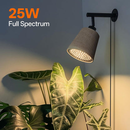 Bstrip Hanging Grow Lights for Indoor Plants, 25W Full Spectrum, 4H/9H/14H Timer, 3000K