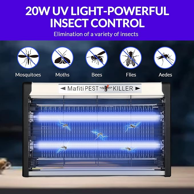 mafiti Bug Zapper Fly Traps Indoor Hanging Electric Mosquito Killer 3500V Gnats Fruit Trap for Home